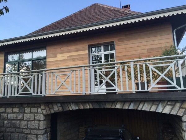 Bardage en bois red cedar d'une façade